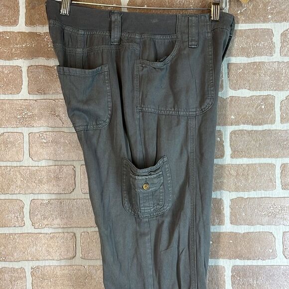 Knox Rose Pants Pull-On Grey Jogger Pockets XS Boho Cargo pockets - Picture 7 of 9